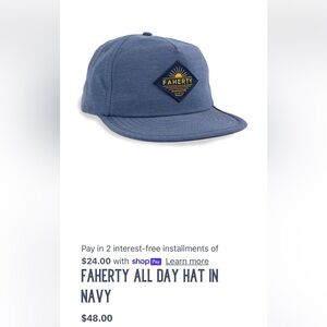 NWOT Men’s Faherty Hat